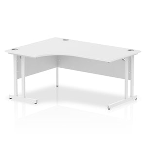 Impulse 160cm White Corner Desk Left Hand