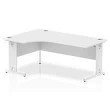 Load image into Gallery viewer, 180cm White L Desk White Leg Left Hand
