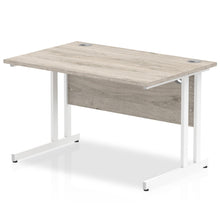 Load image into Gallery viewer, Impulse 1200 Grey Oak White Cantilever Office Desk
