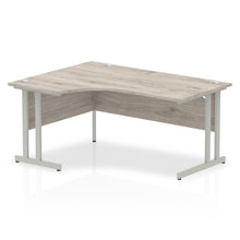 Load image into Gallery viewer, Impulse 160cm Grey Oak Corner Desk Silver Leg Left Hand
