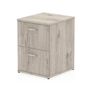 Grey Oak 2 Drawer Filing Cabinet