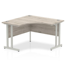 Load image into Gallery viewer, Small Corner Desk Grey Oak &amp; Silver
