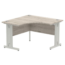 Load image into Gallery viewer, Compact Corner Desk Grey Oak &amp; Silver
