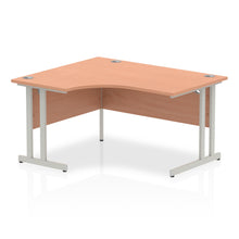 Load image into Gallery viewer, Impulse 140cm Beech Corner Desk Silver Leg Left Hand
