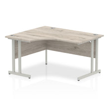 Load image into Gallery viewer, Impulse 140cm Grey Oak Corner Desk Silver Leg Left Hand
