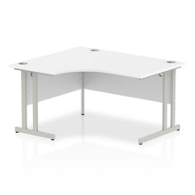 Load image into Gallery viewer, Impulse 140cm White Corner Desk Silver Leg Left Hand
