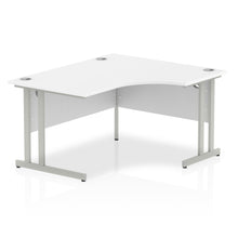 Load image into Gallery viewer, Impulse 140cm White Corner Desk Silver Leg Right Hand
