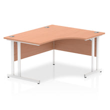 Load image into Gallery viewer, Impulse 140cm Beech Corner Desk White Leg Right Hand
