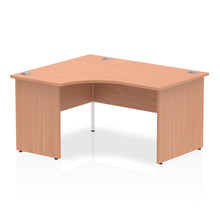 Load image into Gallery viewer, 140cm Beech L Shaped Office Desk Left Hand
