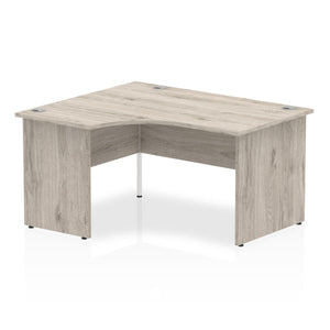 140cm Grey Oak L Shaped Office Desk