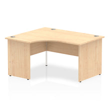 Load image into Gallery viewer, 140cm Maple L Shaped Office Desk Left Hand
