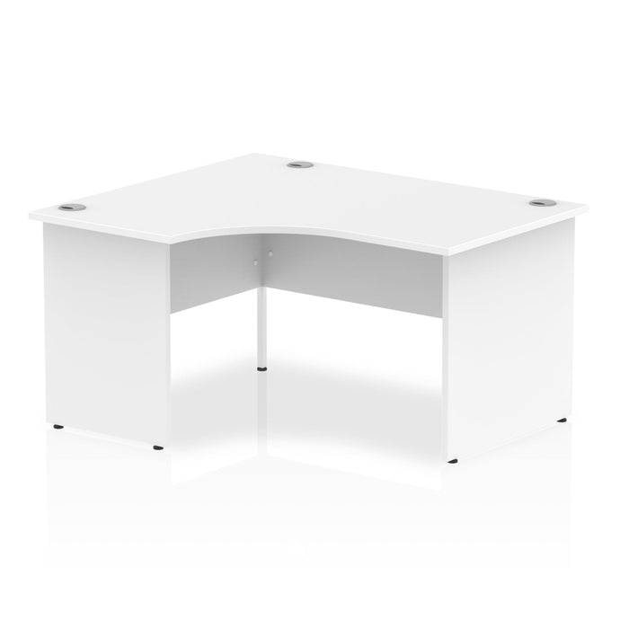 140cm White L Shaped Office Desk Left Hand