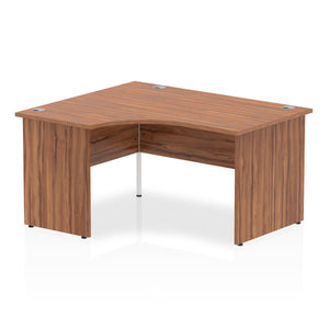 140cm Walnut L Shaped Office Desk Left Hand