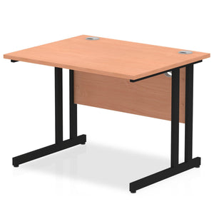 Impulse 1000 Beech Black Cantilever Office Desk