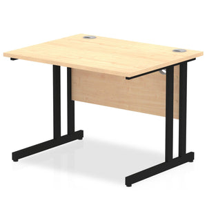 Impulse 1000 Maple Black Cantilever Office Desk