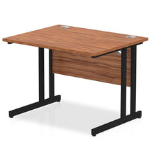 Load image into Gallery viewer, Impulse 1000 Walnut Black Cantilever Office Desk
