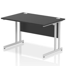 Load image into Gallery viewer, Impulse 1200 Black Silver Cantilever Office Desk
