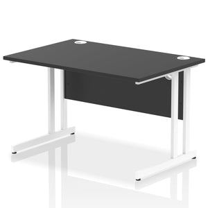 Impulse 1200 Black White Cantilever Office Desk