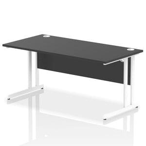 Impulse 1600 Black White Cantilever Office Desk