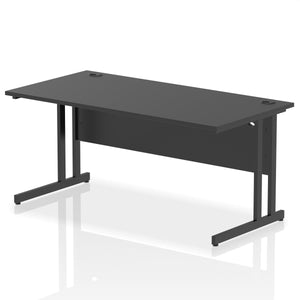 Impulse 1600 Black Cantilever Office Desk