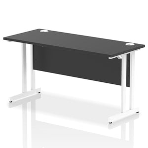 Impulse Slimline 1400 Black White Office Desk