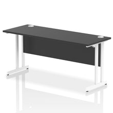 Load image into Gallery viewer, Impulse Slimline 1600 Black White Office Desk
