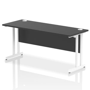 Impulse Slimline 1600 Black White Office Desk