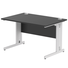 Load image into Gallery viewer, Dynamic 1200 Black Silver Wire Management Desk
