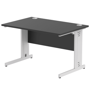 Dynamic 1200 Black Silver Wire Management Desk