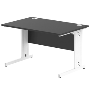 Dynamic 1200 Black White Wire Management Desk