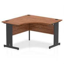 Load image into Gallery viewer, Compact Corner Desk Walnut &amp; Black
