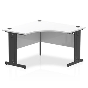 Compact Corner Desk White & Black