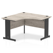 Load image into Gallery viewer, Compact Corner Desk Grey Oak &amp; Black
