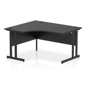 Impulse 140cm Black Corner Desk Left Hand