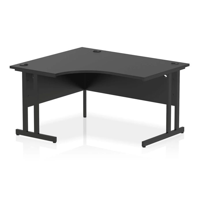 140cm Large Corner Workstation Black Left Hand