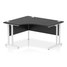 Load image into Gallery viewer, 140cm Large Corner Desk Black White Leg Left Hand
