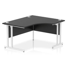 Load image into Gallery viewer, 140cm Large Corner Desk Black White Leg Right Hand
