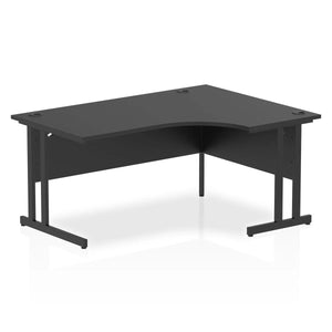 160cm Large Corner Desk Black Leg Right Hand