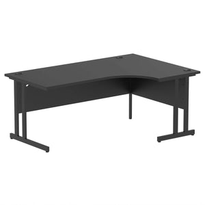 180cm Large Corner Desk Black Leg Right Hand