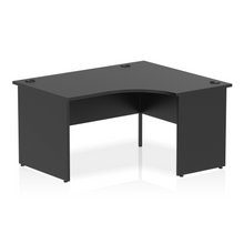 Load image into Gallery viewer, 140cm Black L Shaped Office Desk Right Hand
