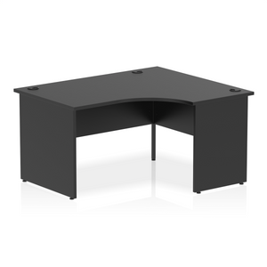 140cm Black L Shaped Office Desk Right Hand