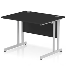 Load image into Gallery viewer, Impulse 1000 Black Silver Cantilever Office Desk
