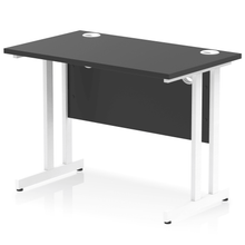 Load image into Gallery viewer, Impulse Slimline 1000 Black White Office Desk
