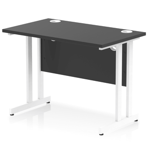 Impulse Slimline 1000 Black White Office Desk