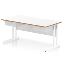 Load image into Gallery viewer, Impulse 1600 White Wood Scalloped Office Desk
