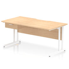 Load image into Gallery viewer, Impulse 1600 White Maple Scalloped 1 Drawer Desk
