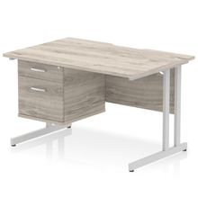 Load image into Gallery viewer, Impulse 1200 Silver Grey Oak A4 Office Desk
