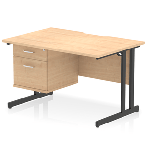 Impulse 1200 Black Beech A4 Office Desk