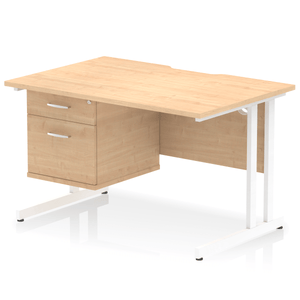 Impulse 1200 White Maple A4 Office Desk