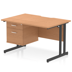 Impulse 1200 Black Oak A4 Office Desk